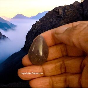 Lepidolite Crystal Tear Cabochon